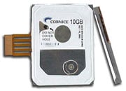 Cornice Introduces Ultra-Thin 8GB and 10GB Micro Hard Drive