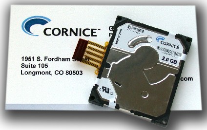Cornice 2GB hard drive for consumer electronics and portable devices