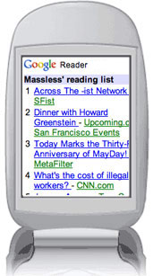 Google Reader Now on Mobile Phones