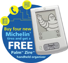 Free Palm Zire with Michelin tires