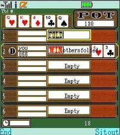 Multi-player interactive Poker on mobile phone