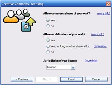 Creative Commons License Meets Microsoft Office Applications