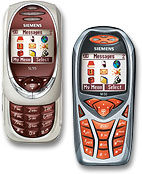 Siemens shows the SL55 GPRS mobile.