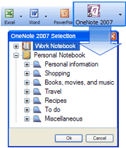 TechSmith SnagIt integrates with Microsoft OneNote 2007