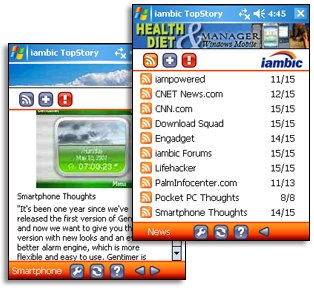 IAMBIC releases TopStory free RSS reader for Windows Mobile and Palm OS