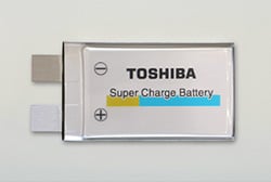 Toshiba's new rechargeable Lithium-Ion battery recharges in only one minute