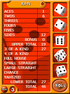 YAHTZEE for Pocket PC