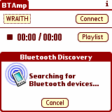 BTAmp for Palm OS controls