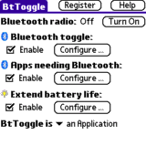 BTToggle 2.0 for Palm OS
