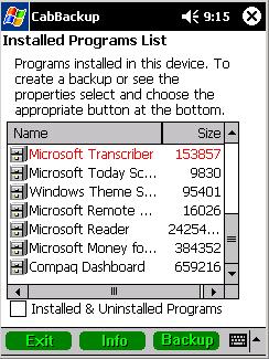 CabBackup CAB re-Generator for Pocket PC