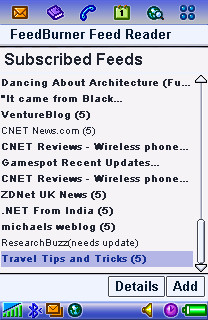 FeedBurner Mobile Feed Reader for P900