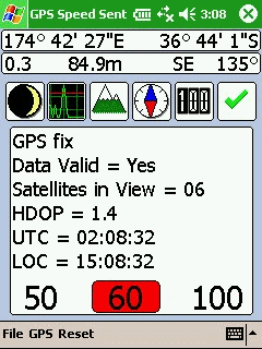GPS Speed Sentry for Pocket PC