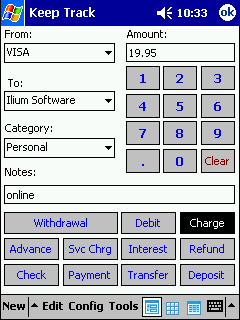 Keep Track 2.1 Professional Edition for Windows Mobile Pocket PC
