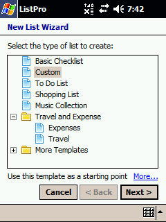 ListPro (Professional Edition) for Pocket PC