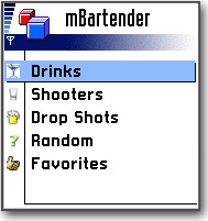 Mobile Bartender for Java phones