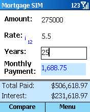 Mortgage SIM for Windows Mobile Smartphone