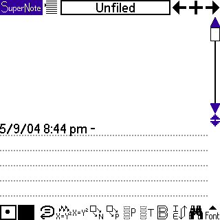SuperNote for Palm OS