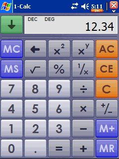 1-Calc for Pocket PC