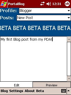 PortaBlog for Pocket PC