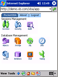 PocketDBA for Pocket PC