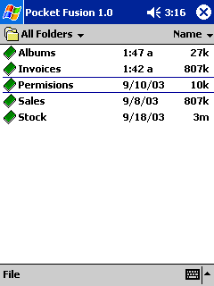 Pocket Fusion for Windows Mobile Pocket PCs