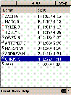 Pocket Team Timer for Pocket PC