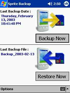Secure File PDA Backup Card for Pocket PC