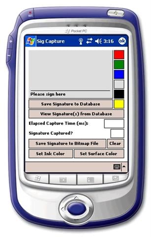 Signature Capture Control Professional for the .NET Compact Framework
