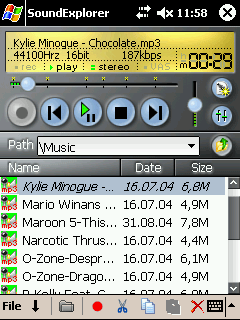 VITO SoundExplorer for Pocket PC