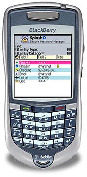 SplashID for RIM BlackBerry