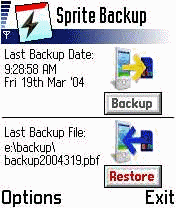 Sprite Backup for Symbian Series 60