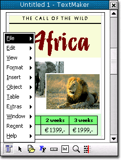 TextMaker for Sharp Zaurus in beta test