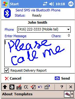 InstantSMS Sender for Pocket PC