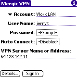 Mergic releases its VPN 1.1 for Palm OS 5