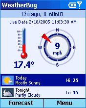 WeatherBug for Windows Mobile Smartphone