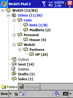 WebIS Mail for Pocket PC