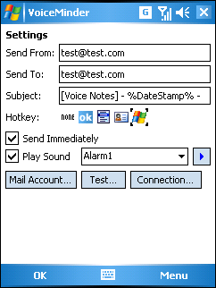 VoiceMinder for Windows Mobile Pocket PC