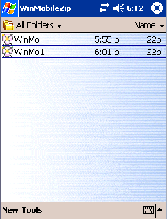 WinMobileZip for Windows Mobile 2003 Pocket PC