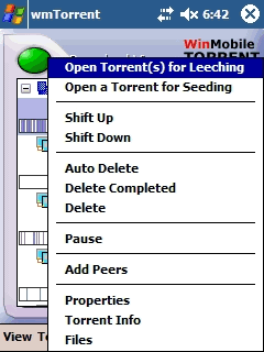 WinMobile Torrent for Pocket PC