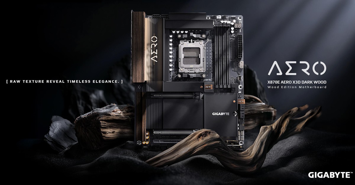 GIGABYTE X870E AERO X3D DARK WOOD Redefines the Motherboard