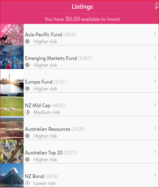 Sharesies current stock listings