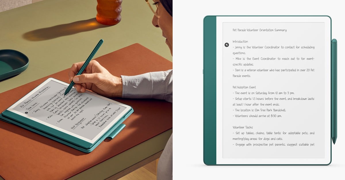 Amazon Introduces AI Features to Kindle Scribe