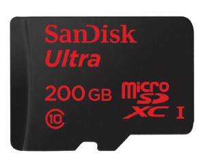 SanDisk pushes the envelope with a 200GB microSD card