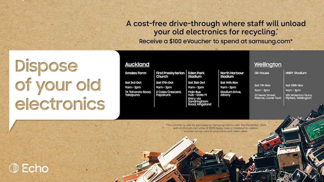 Samsung New Zealand expands free e-waste drive-through initiative to Wellington