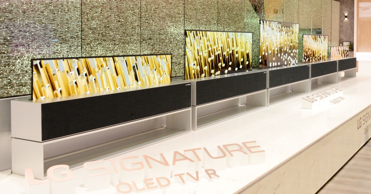 LG introduces a rollable OLED TV