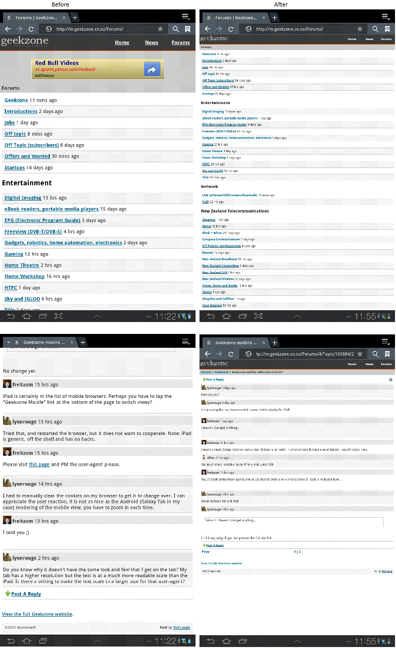 Galaxy Tab 7.7 before and after sizing change