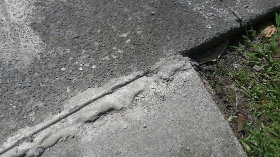 Cable across driveway.