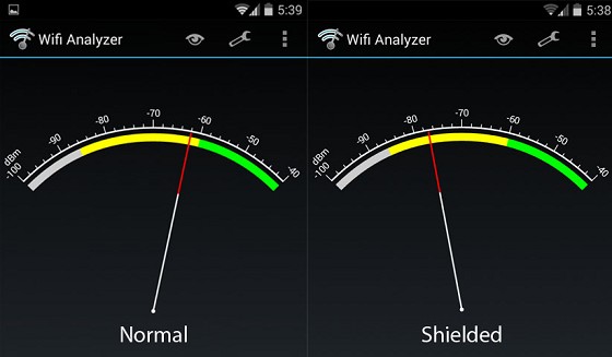 Relative WiFi signal strength