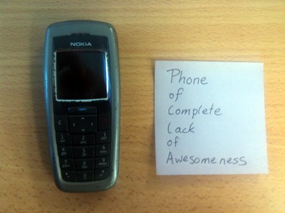 Phone of complete lack of awesomeness