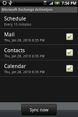 MS Exchange ActiveSync on Android